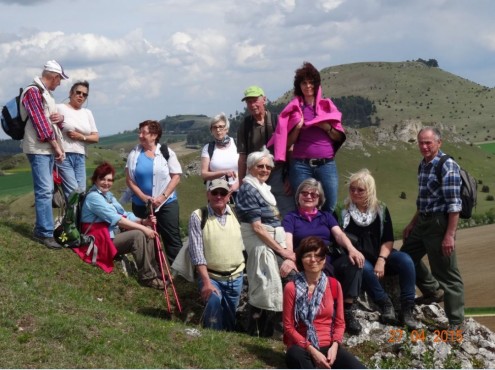 Die Wandergruppe bei der Rast
