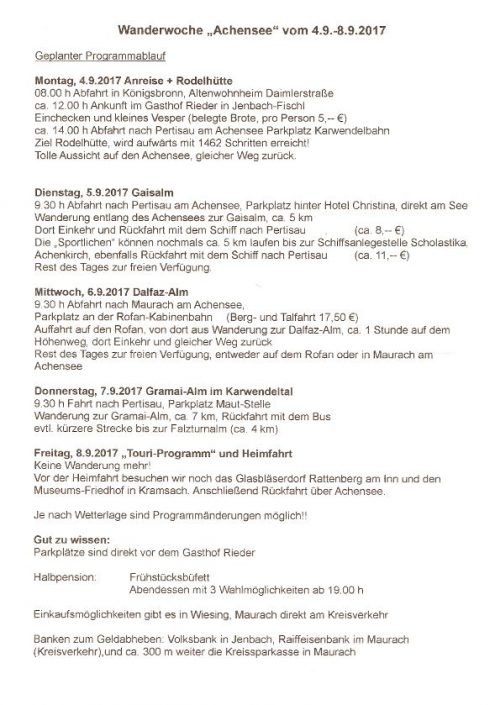 Programm-Achensee